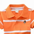 thumbnail image 4 of NIEWTR Toddler Boys Classic Striped Polo Shirts Cotton Short Sleeve Lapel Tees Daily Outfits(O,12-18 Months), 4 of 4