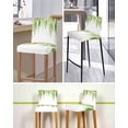 thumbnail image 5 of Green Bar Stool Covers Set of 4, Summer Botanical Leaves Watercolor Stretch Washable Bar Chair Covers with Backs, Removable Pub Counter Height Chair Cover for Kitchen Dining Room Cafe, 5 of 7