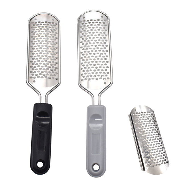 2 Metal Foot Rasps (Foot File) + FREE 1 Replacement Blade for Feet Scrubber Hard Skin Remove Stainless Steel for Wet and Dry Feet