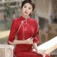 thumbnail image 2 of Cheongsam de chenilla compuesta de otoño e invierno de longitud media, cheongsam de encaje mejorado a diario, 2 of 6