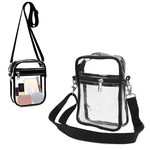 Bolsa de mensajero transparente, monedero transparente, bolsas transparentes para estadio, bolso transparente aprobado por el estadio, para hombres y mujeres, confiabilidad excepcional