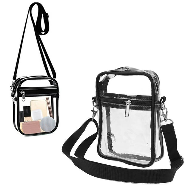 Bolsa de mensajero transparente, monedero transparente, bolsas transparentes para estadio, bolso transparente aprobado por el estadio, para hombres y mujeres, confiabilidad excepcional