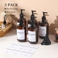 thumbnail image 2 of Juego de botellas de champú Mithrgrous recargables con bomba de 500 ml (paquete de 5), 2 of 7