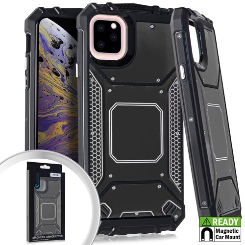 Emax Metal Jacket Hybrid Case For iPhone 11 Pro Max (6.5") - Black