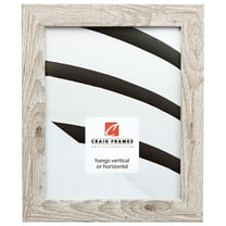 Craig Frames Bauhaus 125, 24x24 inch Picture Frame, Rustic Restoration White