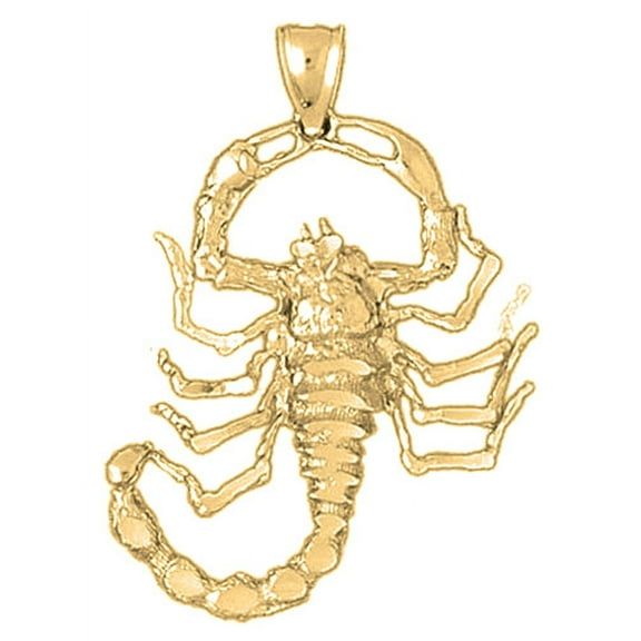18K Yellow Gold Scorpion Pendant - 38 mm