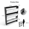 thumbnail image 4 of JOINICE Marble Textured 3-Tier Shoe Cabinet, Modern Wooden Shoe Organizer for Entryway,Hallway, Living Room, Apartment, 4 of 9