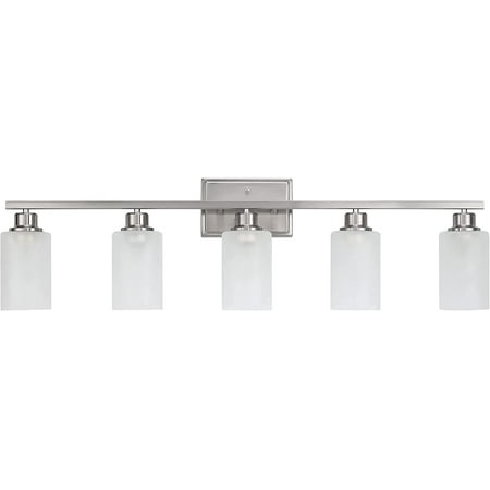 

Contemporary Modern 1 Light Wall Mount Light with Frosted Glass Brushed Nickel Finish Bathroom Porch Vanity Light Fixture forMirror Kitchen Living Room(E26 Base)