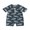 Dark Grey, variant on Toddler Baby Boy Swimsuit 6 12 18 24 Months 2T 3T Short Sleeve Mock Neck Shark Print Zip Up Rash Guard Bathing Suit