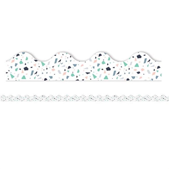 Eureka EU-845317-6 White Terrazzo Deco Trim - Pack of 6