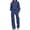 Dark Blue, variant on Women Solid Loungewear 2 Piece Set, Crew Neck Loose Sweatshirt & Elastic Drawstring Wide Leg Pants Relaxed Home Wear True To Size