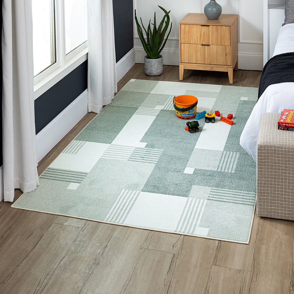 Mohawk Home Alliance Indoor Geometric Area Rug, Light Grey, 7' 6" x 10'