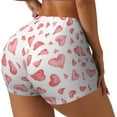 thumbnail image 2 of Sigee Hearts Print Women's High Waist Workout Shorts - Squat Proof, Tummy Control, Yoga and Gym Activewear-X-Large, 2 of 9