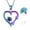 Rainbow, variant on Personalize Stainless Steel Paw Print Heart Urn Pendant Pet Memory Necklace for Dog Cat Cremation Ashes Keepsake Memorial Jewelry