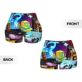 thumbnail image 5 of Lsque Geometry Dash Pattern High Waisted Biker Shorts for Women-Tummy Control Fitness Athletic Workout Running Yoga Gym Shorts,Moisture-Wicking-Small, 5 of 9