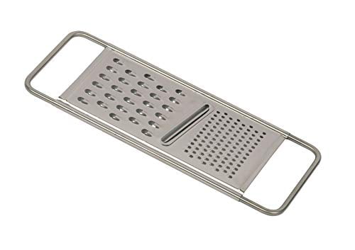 Chocolate Reiss Stainless-Steel Vegetable Grater and More Vegetables Dishwasher Safe For Potatoes Cheese Easy to Store Horizontal Shredder Coarsely Grated Pieces 