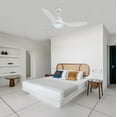 thumbnail image 2 of TCL Ceiling Fan with Light Bulb, Remote Control, Reversible Blades, for Indoor & Outdoor, White, 2 of 8
