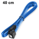 thumbnail image 2 of 1 x 40 cm III juego de cables cable de datos 6 Gbps cable de conexión placa base HDD SSD disco duro 1 conector S-ATA 90° en ángulo Ormromra 2035547-2, 2 of 8