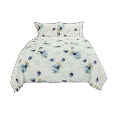 HomeRoots 100% Cotton 300 Thread Count Machine Washable Down Alternative Comforter