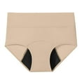 thumbnail image 4 of Women's Panties Solid Period Underwear Comfort Breathable Cotton Leak Proof Menstrual Briefs Womens Briefs Light Yellow XL, 4 of 4