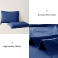 thumbnail image 5 of Beartech Quilt Set King Size Navy Blue Bedspread Coverlet Microfiber Bedding Lightweight Reversible Set, 5 of 7