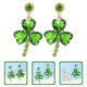 thumbnail image 3 of 1 par de pendientes colgantes de trébol para el Día de San Patricio, con diamantes de imitación, tréboles festivos, suerte, divertidos pendientes colgantes irlandeses, joyería para mujer., 3 of 5