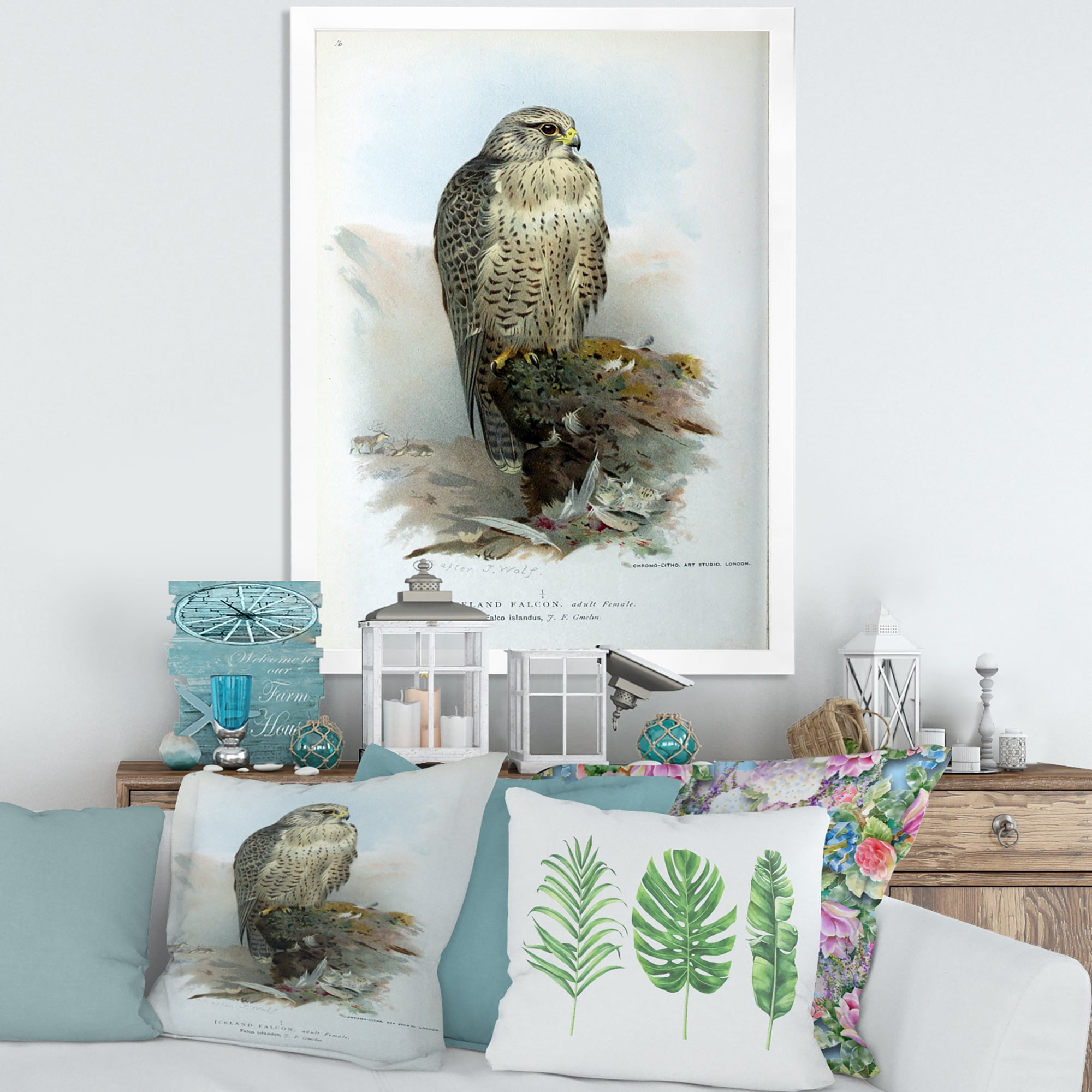 Designart 'Ancient Bird Life V' Traditional Framed Art Print