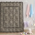 thumbnail image 2 of Shower Curtain Spring Flowers Shower Curtains for Bathroom Decor, Waterproof Polyester Shower Curtain Set with Hooks, Standard Size 72" x 72" Grey Vintage Floral Bird, 2 of 9