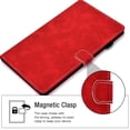 thumbnail image 5 of Dteck Wallet Case For Samsung Galaxy Tab S6 Lite 10.4" P610 (2020 Released) 10.4 inches,Magnetic Folio Retro Leather Card Holder Cover Kickstand Shockproof Protective,Red, 5 of 6
