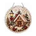 thumbnail image 2 of MInHoues Christmas DIY Diamond Painting Acrylic Ornament Kit, Xmas Hand‑Craft Art Supplies for Home Wall Display & Family DIY Activity, 5-Pattern Optional - House, 2 of 9