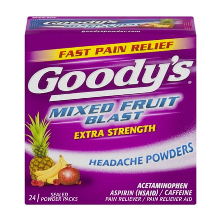 Goody's Extra Strength Headache Powders, Mixed Fruit Blast, 24 (Best Fruit For Headaches)