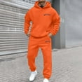 thumbnail image 2 of CONZONE Mens 2 Piece Sweatsuits Casual Men's Jogging Tracksuit Set Letter Graphic Pullover Hoodie Pants Sweat Suit for Men Cozy Fall Winter Athletic Track Suit Outfits, 2 of 4