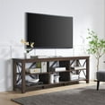 thumbnail image 2 of Henn&Hart 68" Aulne Marron/métal Meuble TV, 2 of 8