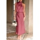 thumbnail image 2 of Vestido PRETTYGARDEN Satín Sin Mangas Cuello Simulado Maxi XL, 2 of 8