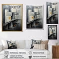 thumbnail image 4 of Designart "Silver Staircase In Abstract I" Abstract Shapes Picture Framed Canvas Wall Art, 4 of 5