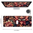 thumbnail image 2 of nygtbtfer Modern Floral Desk Mat,Colorful Flowers Extended Gaming Mouse Pad,Large Non-Slip Rubber Base Mousepad with Stitched Edges,Waterproof Mouse Mat Desk Pad for Office Game Home 31.5x11.8 in, 2 of 6