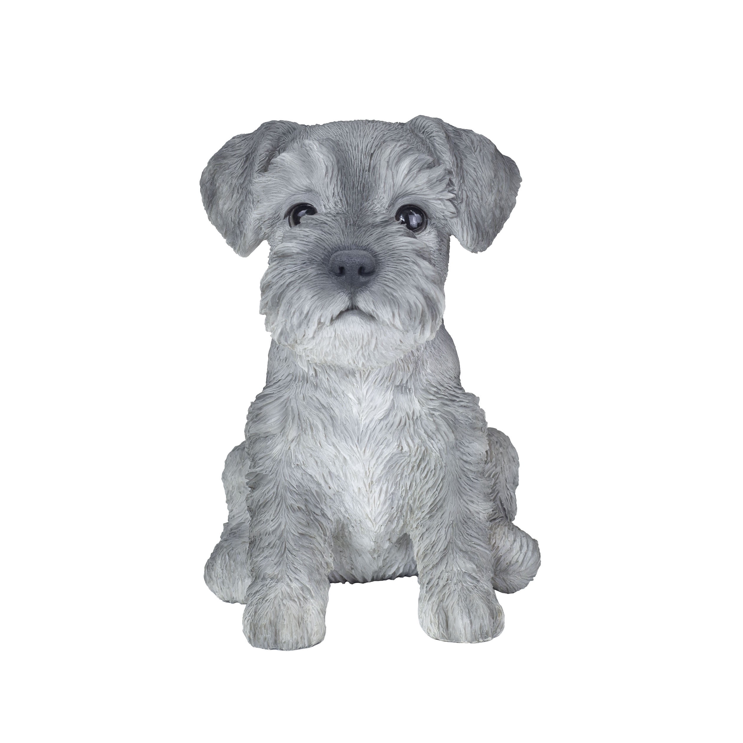 SOREAL Grey Baby Schnauzer | Handpainted Decorative Puppy Statue for Home & Garden Decor | Premium Polyresin Dog Statue | Gift for Dog Lovers | Weather-Resistant Indoor/Outdoor Decor