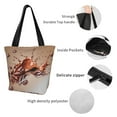 thumbnail image 4 of Salouo Coffee Beans Chocolate Splash for Shoppers Tote for Women Foldable Handbags with Big Capacity Casual One-Shoulder Shopping Bag Hobo Bags Fit for Office/Shopping/Park, 4 of 6