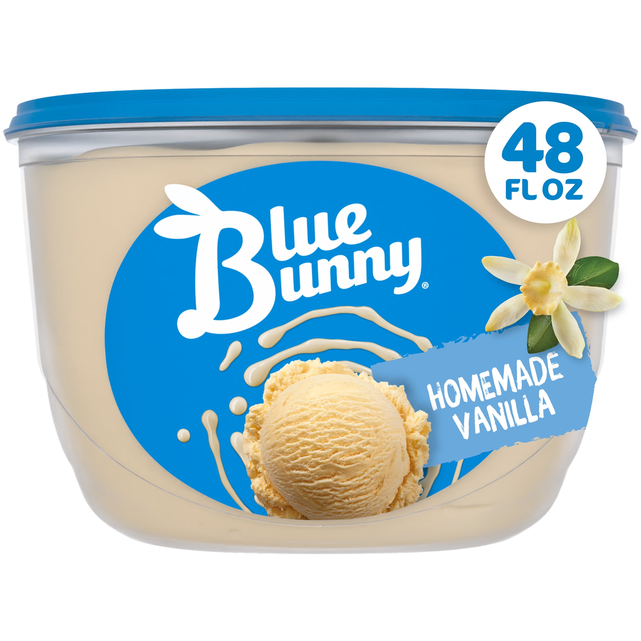 Blue Bunny Homemade Vanilla Premium Frozen Dessert, 48 fl oz