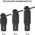 thumbnail image 4 of Coldest Sports Water Bottle - 3 Insulated Lids (Chug Lid, Straw Lid, Loop Lid ) Double Walled, Thermo Mug, Metal Canteen (36 oz, Astronaut Green Glitter), 4 of 7