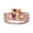 Rose GoldUS 9, variant on Finger Rings Electroplating Fine Workmanship Rhinestone Decor Multi-layer Square Jewelry Ring for Wedding