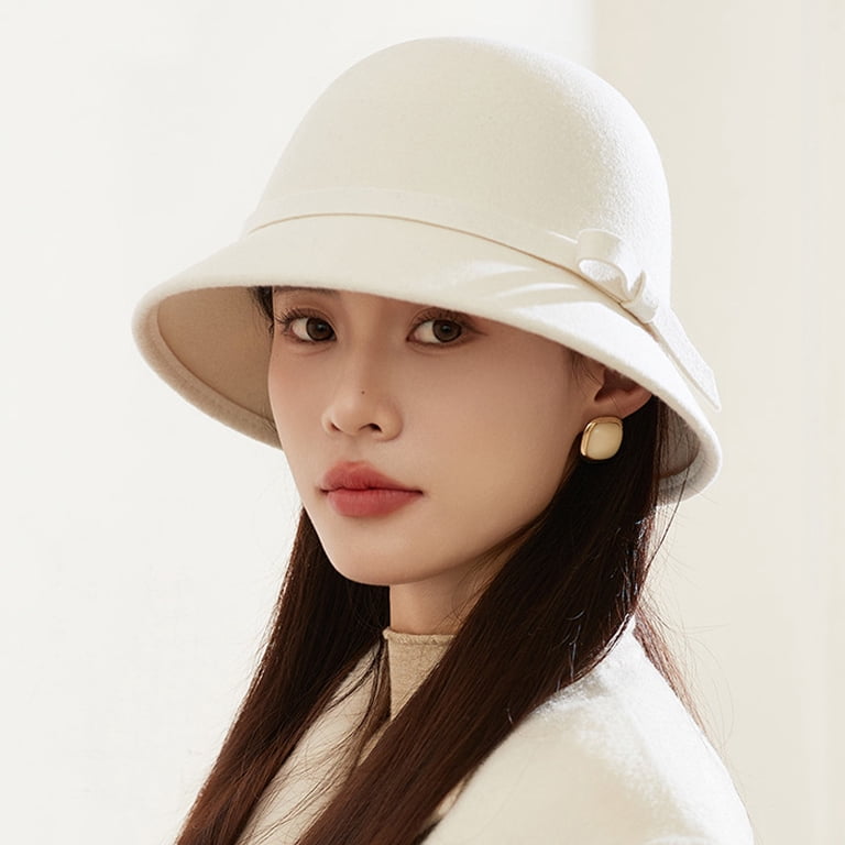 Winter Cloche Bucket Hat for Women Elegant Dress 1920s  display picture 2