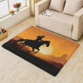 thumbnail image 2 of Cowboy Rugs for Living Room - 4x5 Rug - Cowboy Rug - Western Cowboy Area Rug - Wild West Rugs - Country Sunset Carpet, 2 of 7