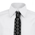 thumbnail image 2 of Abstract Necktie, Retro Monochrome Motifs, Dress Tie, 3.7", Charcoal Grey White, by Ambesonne, 2 of 3