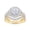 Vermeil, variant on AFFY Twisted Shank Bridal Set Ring For Women 1.00 Cttw Round Shape Lab Grown Diamond Halo Engagement Rings in 14K White Gold Plated 925 Sterling Silver Jewelry Size-7