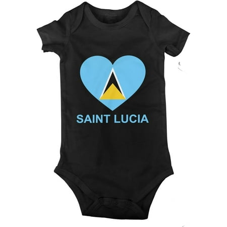 

Love Saint Lucia Baby Jersey Bodysuit Romper Jumpsuit Short Sleeve T-Shirt Playsuit