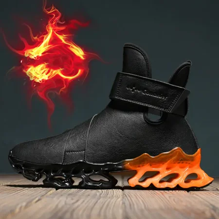 

Men‘s Vintage Faux Leather Shock Absorption Blade Type Shoes With Tpu Sole Yellowstone