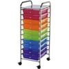 Storage Craft Cart with 10 Multicolor Drawers