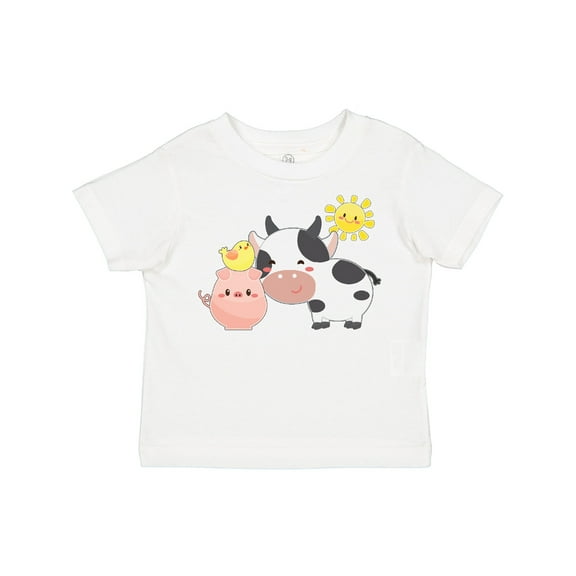 Inktastic Fun Farm Animals Cow, Pig, Chick Boys or Girls Toddler T-Shirt