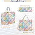 thumbnail image 6 of FORMRS Womens Corduroy Tote Bag Crossbody Shoulder Handbag with Pocket, Colorful Geometric, 6 of 7
